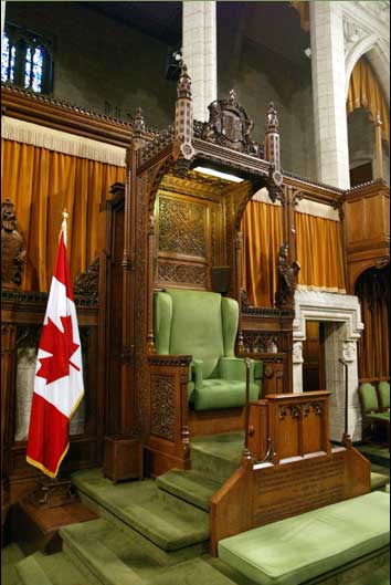 The Speaker's Chair in the House of Commons Chamber © House of Commons