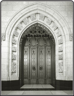 The Canada Door, leading to the House of Commons Chamber