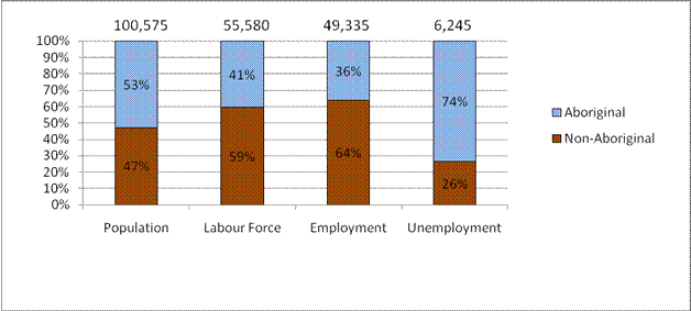figure showing Population and Labour Force Characteristics for Persons Aged 15+