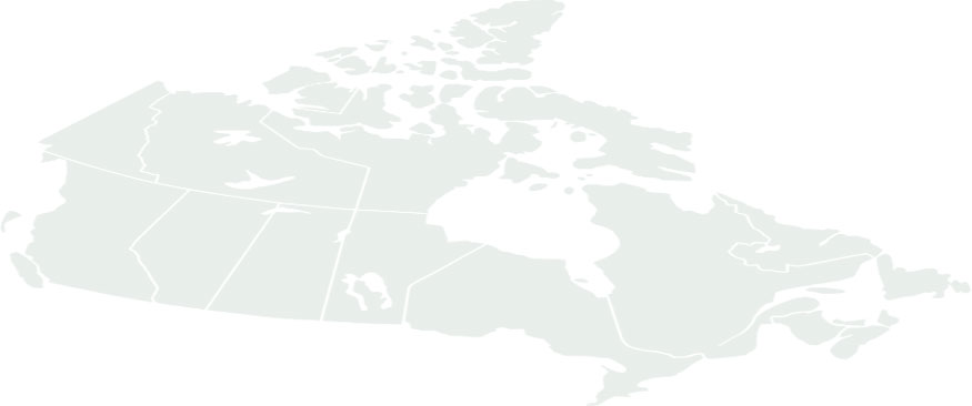 Map of Canada with demographics about Members.