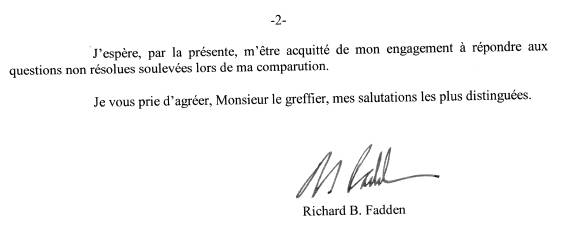 letter de Richard B. Fadden (page 2)