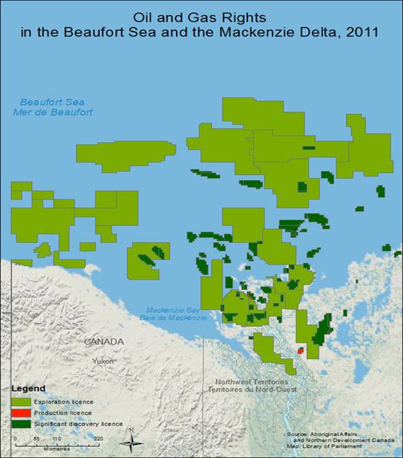 Oil and Gas Disposition in the Beaufort Sea and Mackenzie Delta, 2011