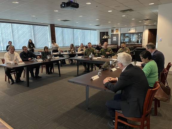 Figure 3 is a photo of members of the Standing Committee on Indigenous and Northern Affairs during their visit of the Joint Task Force North’s headquarters in Yellowknife, Northwest Territories.