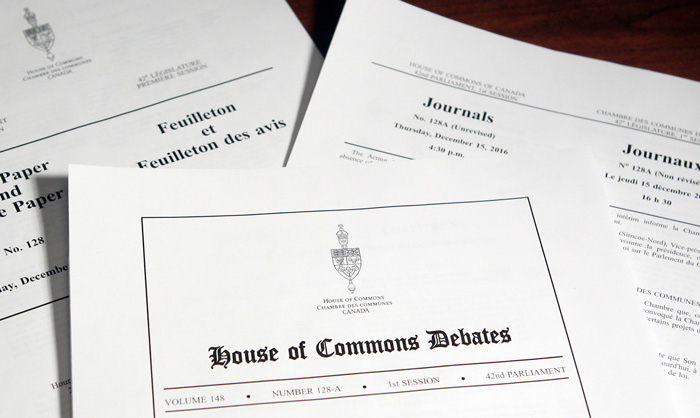 Parliamentary Publications - Our Procedure - ProceduralInfo - House of  Commons of Canada